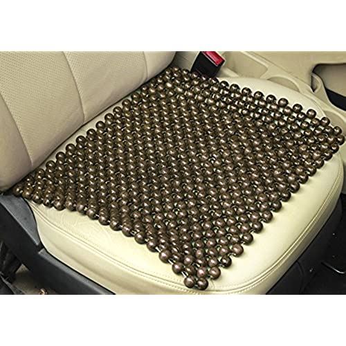 木製ビーズ 座布団カバー ひんやり カーシートカバー 自動車用 ウッドビーズシートクッションパッド 車用品 内装パーツ 夏 オフィス 座布団に敷く 接触冷感 冷たい チェアカバーマット クールマット 蒸れない 通気性 汗かき 抗菌性 涼しい ... B