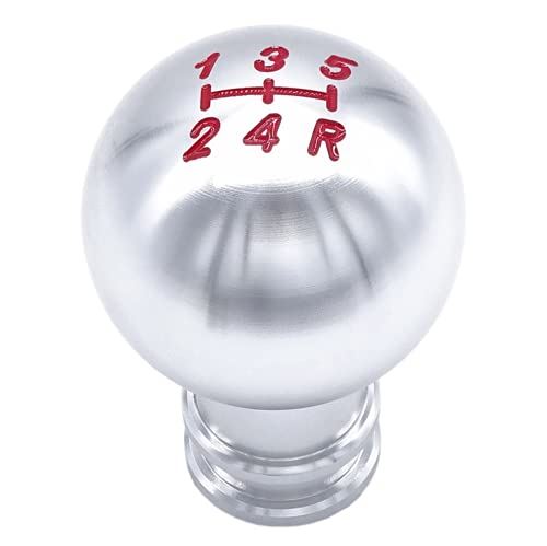 heizi ５速 シフトノブ MT 丸型 汎用 8mm 10mm 12mm アルミ ネジ対応 アルミシフトノブ チタン風 (5速)