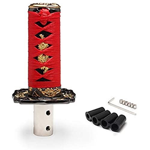 No 1 Racing 日本刀 シフトノブ 武士刀 ギアノブ トラック ロング 長さ100mm 和風 アダプター4種類付 At Mt 車用 ドレスアップ カスタム 汎用 Pvc アルミニウム合金 黒 赤 手動モデル レッド Fitzfishponds Com