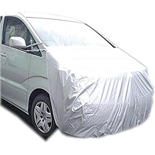 AUTOMAN(オートマン) ボンネットカバー 大型ミニバン車適応 汎用タイプ シルバー カーカバー フロント保護カバー ボンネットの保護に ACV-02|T.M.Bストア