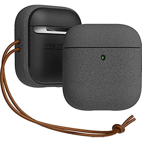 【VRS】 AirPods 対応 ケース 耐衝撃 2層構造 衝撃 吸収 ハード カバー ストラップ付き 収納ケース 傷防止 ケースカバー 落下防止 アクセサリー [ Apple AirPods1 / AirPods2 Wireless ... サンドストーン