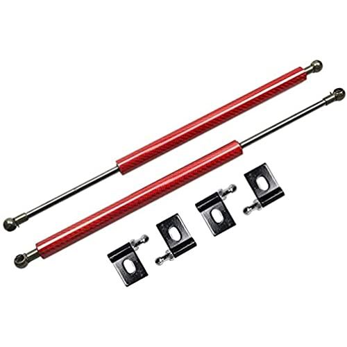 KUNSYOUKIM ボンネットフードダンパー 三菱 ランサーエボリューション CT9A ランエボ Mitsubishi lancer Evo 7/8/9 2000-2007に適合 車両改装用品 車検適応 2本セット (レッドカーボン) ...