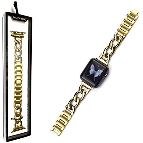 【Royce&Roland】 Apple Watch ステンレス ゴールド 時計バンド Series 6 5 4 3 2 1 SE アップルウォッチ 対応 専用ボックス付 42/44mm 42/44mm ゴールド 7,840円
