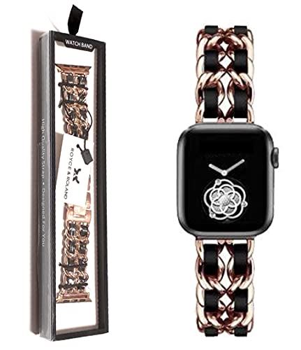 Royce\u0026Roland チェーン店腕輪 Apple Watch アップルウォッチ 専用box付_42/44, rose gold/black