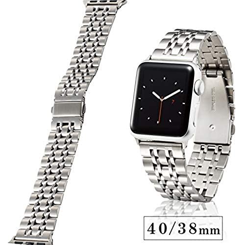 エレコム Apple Watch シルバー ステンレス 7連設計で 40mm AW 