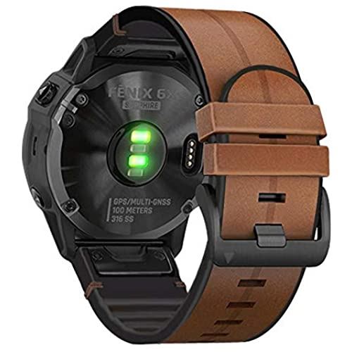 for GARMIN(ガーミン) Fenix 6X / Fenix 5X / Tactix Delta/Fenix 3/Enduro ダンス楽隊用, Ahayo QuickFit 26粍 ... 赤銅色