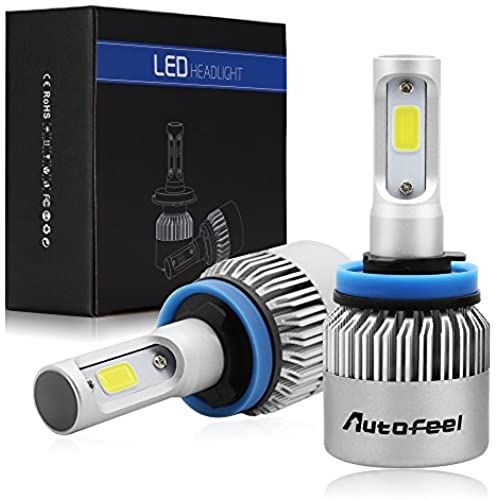 Autofeelヘッドライト LED H8/H11兼用 6500K 8000LM DC9V-32V LEDチップ搭載モデル 放熱ファン付き