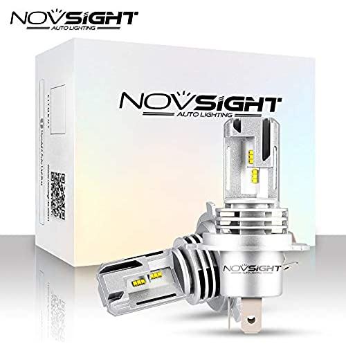 NOVSIGHT H4 Hi/Lo LEDヘッドライト55W 10000LM 無極性 6000K DC9-32V 360&deg;発光 2個セット シルバー H4hi/lo｜T.M.Bストア