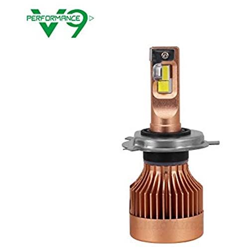 2020年 最強 V9 LED ヘッドライト 新車検対応 車/バイク用 16000LM 80W(40W*2) 12V/24V車対応(ハイブリッド車・EV車対応) ホワイト 6000K LEDバルブ 2個入 (H4 H4 Hi/Lo