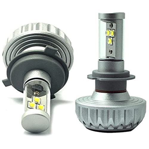 Amak 2個 HB7 LED ヘッドライト変換キット Cree 60W 6000ルーメン ハイ/ロービーム 6000K バルブ ホワイト