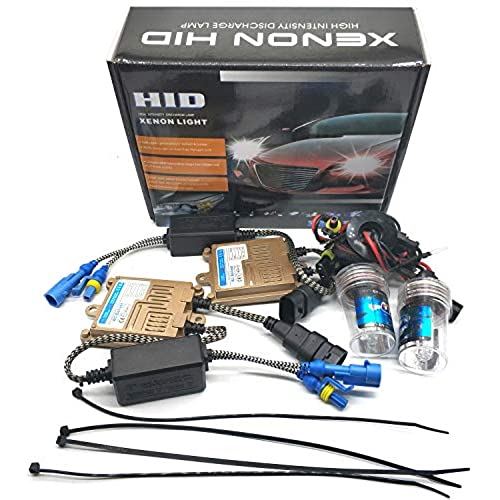瞬間起動 DC12V 車用 防水 AC交流 瞬間点灯 金色バラスト 55W HIDキット フォグランプ/ヘッドライト対応 (HB4/9006, 3000K)