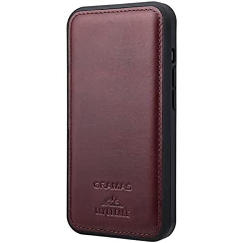 DAY BREAKE × GRAMAS iPhone13/13 Pro ケース Chromexcel Genuine Leather Full Cover Hybrid Shell Case 耐衝撃 ビジネス ギフト プレゼント カメラ保護 バーガンディ