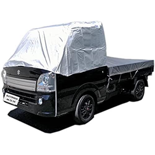 AUTOMAN（オートマン） 軽トラック用 ハーフボディーカバー 汎用タイプ シルバー 雨、埃、霜、雪、氷結から守ります。 ACV-12