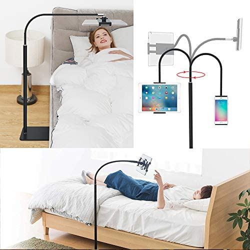 偉大な Ipad タブレット アームスタンド フレキシブルアーム 360度回転可能 高さ調節可能 主体調節できる 寝ながら スマホ スタンド 下垂防止 Ipad ベッド 便利スタンド 5 12 9インチまで対応 タブレットアーム 液晶モニターアーム ブラック 黒 Fucoa Cl