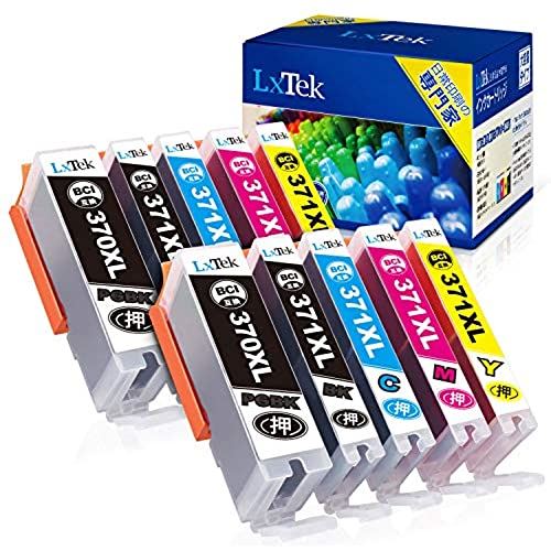 【LxTek】BCI-371XL BCI-370XL 互換インクカートリッジ Canon用 インク 371 370 5色セット*2(合計10本) 大容量/説明書付/残量表示/個包装 キヤノン用 TS5030 TS5030S TS6030 MG7730 MG6930 TS8030 TS9030