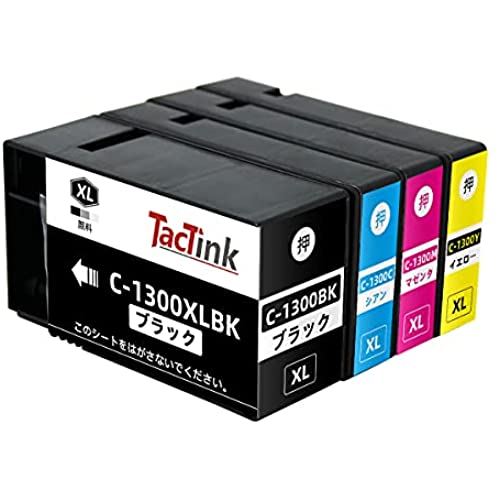 TacTink CANON用 1300xl 大容量 PGI-1300XL 互換インク 残量検知搭載 国際認証 対応機種 MAXIFY MB2730 MB2330 MB2130 MB2030(PGI-1300-4PK)
