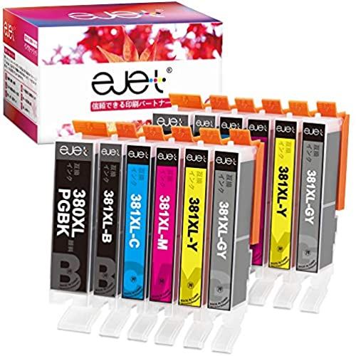 【ejet】取り替えっこインキ薬莢 キヤノン(Canon)用 BCI-380 BCI-381 BCI-380XL BCI-381XL 6色仕掛ける*2(足し加える12本) 1.5倍大電気容量13/27.5ml PIXUS TS8430 TS8330 TS8230 TS8130 インキ