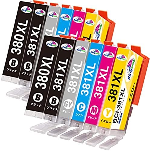キヤノン Canon 取り替えっこインキ薬莢 BCI-381XL BCI-380XL 取り替えっこインキ BCI-381 BCI-380 381 380 BCI-381+380/6MP 6色仕かける×2（計12個入り口・入口）インキ薬莢 残量書きあらわす役立つこと付\u0026最新手当て型 【相応う機種】TS8130 TS8230 TS8330 TS8430【Kingway押さえる】