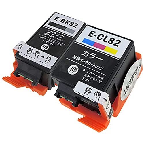 EPSON エプソン IC4CL82 ( ICBK82 (顔料ブラック) + ICCL82 3色一体型(C/M/Y))【4色セット(全色顔料)】 最新 互換 インクカートリッジ 《ICチップ搭載・残量表示対応》 ... ICBK82(顔料ブラック)/ICCL82(C/M/Y)【4色セット(全色顔料)】