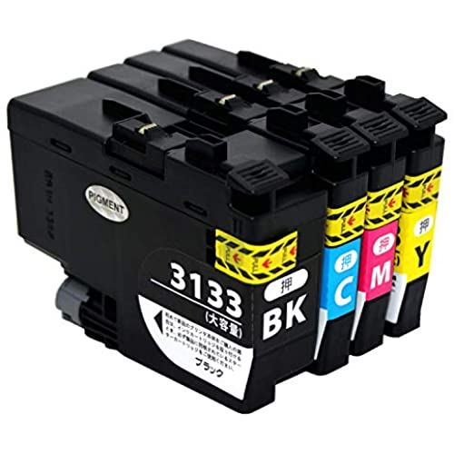 ◆brother◆【ブラザー LC3133互換インクカートリッジ 4色セット（BK・Y・M・C） DCP-J988N MFC-J1500N 最新インク残量表示対応チップ付き】 顔料 付き