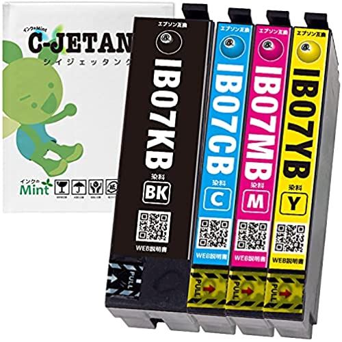 IB07CL4B(KB/CB/MB/YB)-４色仕掛ける【二十日鼠】 大静電容量インキ エプソン用 新取り替えっこインキ薬莢印字機 最新型集積回路手当て相応う 残量見せびらかすあり 取りまわし言いあらわす書付き添い人 【Mint製】