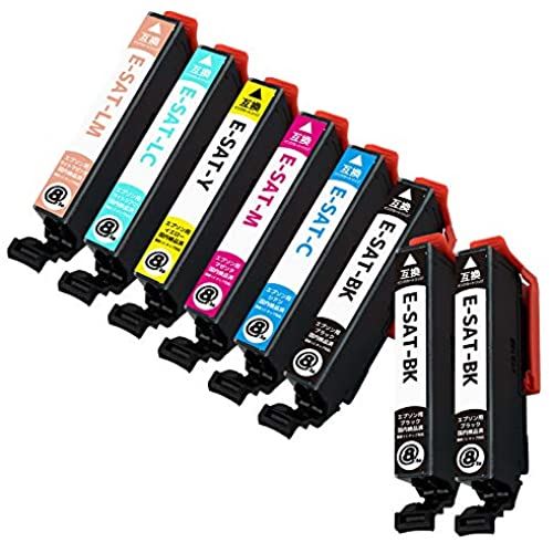 SAT-6CL (BK×3/C/M/Y/LC/LM)【8本セット】 最新 互換 インクカートリッジ 《ICチップ搭載・残量表示対応》 サツマイモ SAT インク SAT6CL 純正と併用可能 1 EPSON エプソン (対応機種: EP-813A / EP-812A / EP-713A / EP-712A)【STAR JET製】