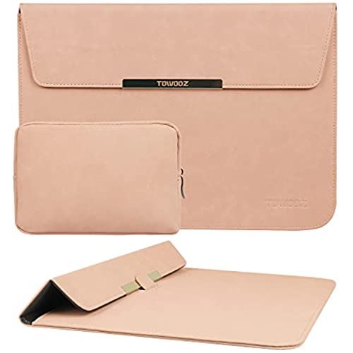 TOWOOZ【折り畳み式】2020 New MacBook Air/MacBook Pro 13 容れもの iPad 12.9 容れもの 折り畳み式 薄型 耐衝撃 撥水 納める袋付き添い人 万覚え帳マイコン 容れもの MacBook Air/MacBook Pro/iPad 12.9 容れもの (13-13.3in, 桃) PCアクセサリー-PCバッグ・スリーブ