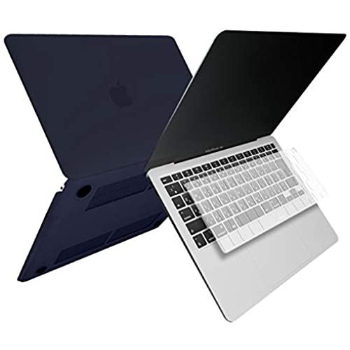 MS factory MacBook Air 13 2020 用 ケース カバー ＋ 日本語 キーボードカバー マックブック エアー 13インチ ハードケース Air13 Retina M1 A2337 A2179 Touch ID 全14色 マット加工 ネイビー 紺 RMC series RMC-SETA13r20-MNV