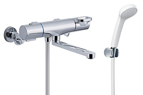 LIXIL(リクシル) INAX 浴室用 サーモスタット付シャワーバス水栓 エコフルシャワー 樹脂ヘッド メッキハンドル 簡単取付脚タイプ RBF-812Z メッキハンドル+簡単取付脚|T.M.Bストア