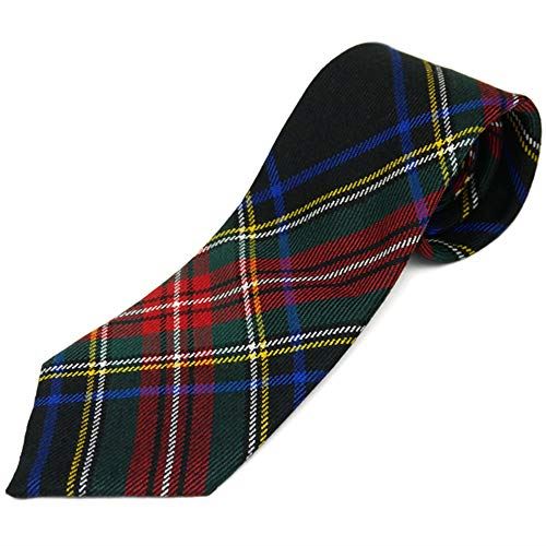 [ロキャロン] Lochcarron of scotland 英国スコットランド製 ネクタイ ウール タータンチェック 英国王室ご愛用 ブラックスチュアート