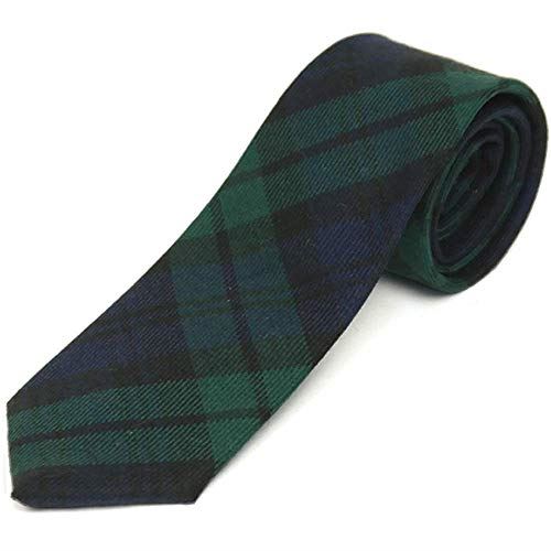 [ロキャロン] Lochcarron of scotland 英国スコットランド製 ネクタイ ウール タータンチェック 英国王室ご愛用 ブラックウォッチ