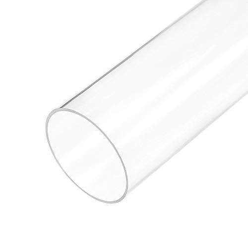 uxcell クリアリジッドアクリルパイプ 41 mm内径 x 45 mm外径 x 305 mm 2 mm ウォールラウンドチューブチューブ
