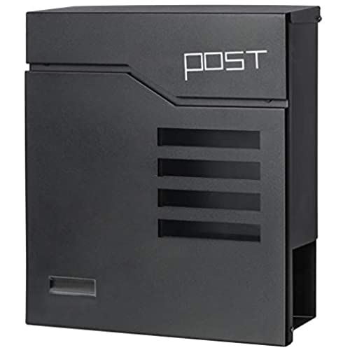 Jssmst（ジェスマット） メールボックス ポスト 郵便受け 大型 ファミリーポスト キーロック式 新聞受け 938-mail (938-黒)