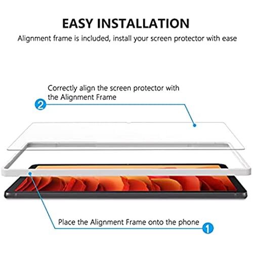 SPARINスクリーンプロテクターSamsungGalaxyTabA7202010.4インチ強化ガラススクリーンプロテクターGalaxyTabA7用アライメントフレーム付属2枚パック