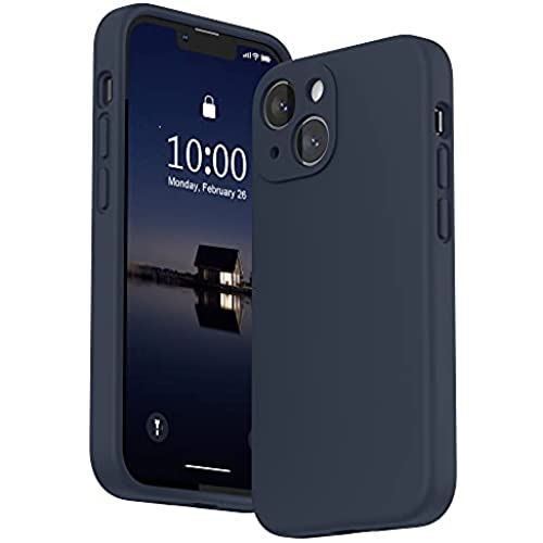SURPHY iPhone13 mini ケース シリコン,5.4インチ対応(2021)アイフォン13 ミニ シリコンケース(レンズの全面保護) 耐衝撃 超軽量 指紋防止 全面保護 iPhone13 miniソフトカバー ネイビーブルー