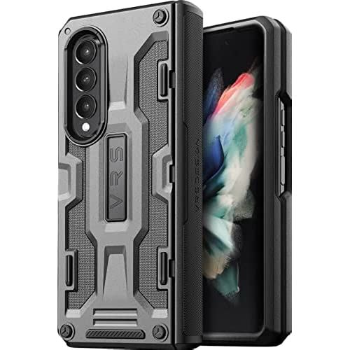 【VRS】 Galaxy Z Fold3 5G 相応う 容れもの 耐衝撃 蝶つがい 防御すること スマホケース 耐 ぼうぜん自失 蝶つがい防御すること スマホカバー 耐衝撃容れもの 取りまかなう [ Samsung Galaxy Z Fold 3 SC-55B ... 金属元素黒いこと