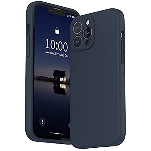 SURPHY iPhone13 Pro Maxケース シリコン, 6.7インチ対応(2021)アイフォン13 プロマックスシリコンケース（レンズの全面保護） 耐衝撃 超軽量 指紋防止 全面保護 iPhone13 Pro ネイビーブルー