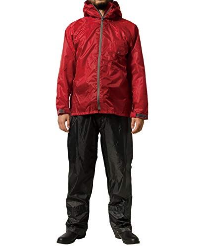 通販限定 レインスーツ 上下 メンズ 透湿度 5000g M2 24hr 耐水圧 mmh2o 裾上げ調節機能 腕まくり調節機能 反射パイピング 背面通気性機能 M レツド As7100 Medium レッド 期間限定 半額以下 Gabrielaeckert Com Br