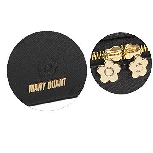 出色 マリークワント Mary Quant シンプルエンボスデイジー バニティ ポーチ デイジー 花柄 フラワー 小物入れ ぷっくり エンボス加工 ゴールド ブラック ベージュ 化粧 メイク コスメ Fucoa Cl