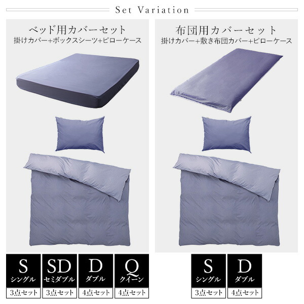 布団カバーセット/寝具【ダブル4点組掛け布団/敷布団/枕カバー2Pマスタードイエロークリームイエロー】日本製綿100%【代引不可】