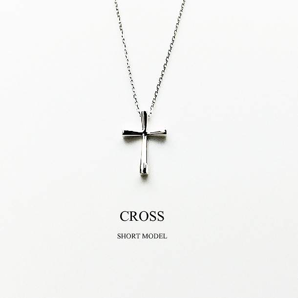 クロス ネックレス レディース シンプル プラチナ 重ね付け 人気 華奢 おすすめ 大人 CROSS SHORT MODEL|tmtm ティムティム