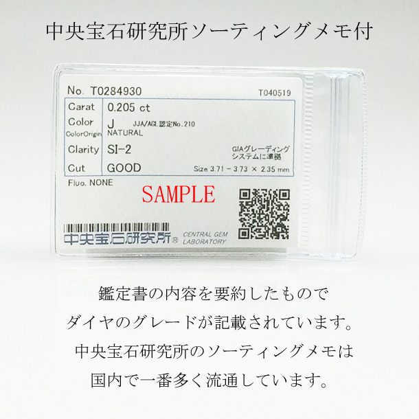 奉呈 ダイヤモンド 中央宝石研究所ソーティング済み お金持ちの方買っ