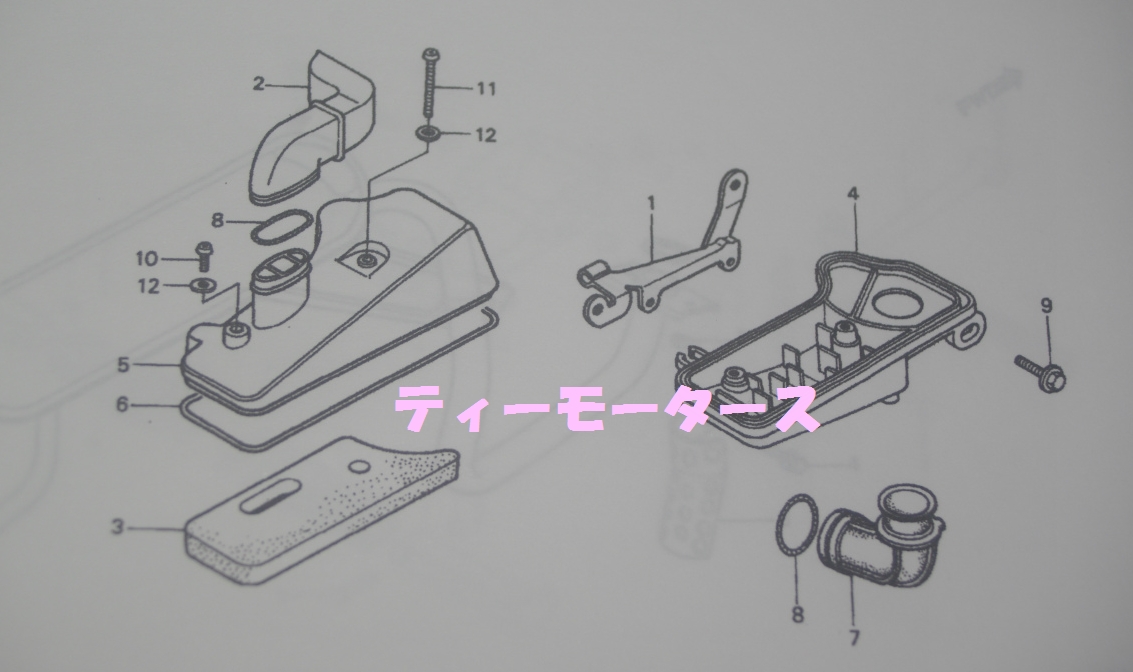 楽天市場 ホンダ旧車モトコンポ エレメントエアクリーナー ホンダ純正パーツ ティーモータース