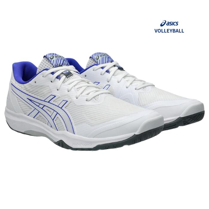 アシックス ROTE JAPAN LYTE FF 3（1053A054） ユニセックス バレーボールシューズ ローカット 軽量 White/Cobalt Burst 106｜ナカムラスポーツ　店