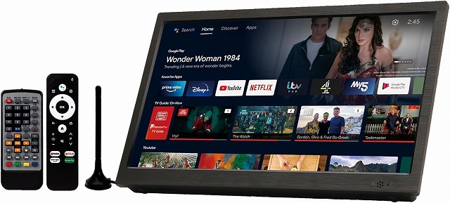 ［ほぼ新品］ 14in地デジチューナー積み上げるandroidかっこ良いテレビ受像機 かっこ良いTV OVERTIME OT-PST14TE-BK