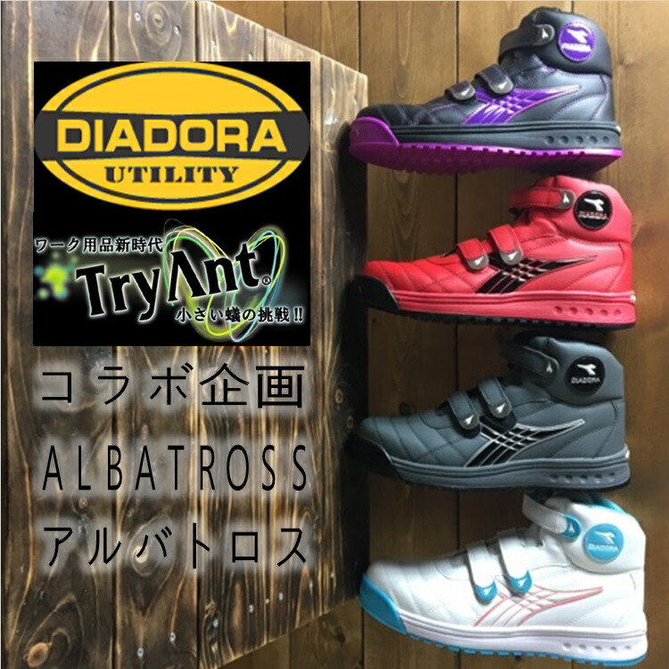 楽天市場 送料無料 ディアドラ ｄｉａｄｏｒａ トライントｔｒｙａｎｔ限定別注 安全靴 作業靴アルバトロスハイカットマジックタイプａｔ １４ ａｔ ３２ ａｔ ８２ ａｔ ２４２ 鳶職人さん専門店 鳶選