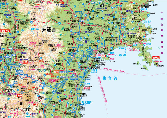 楽天市場 東北全図 地図 ポスター ｂ1判 21年最新版 表面ビニールコーティング加工 水性ペンが使えます 地図の店とうぶんしゃ 楽天市場店