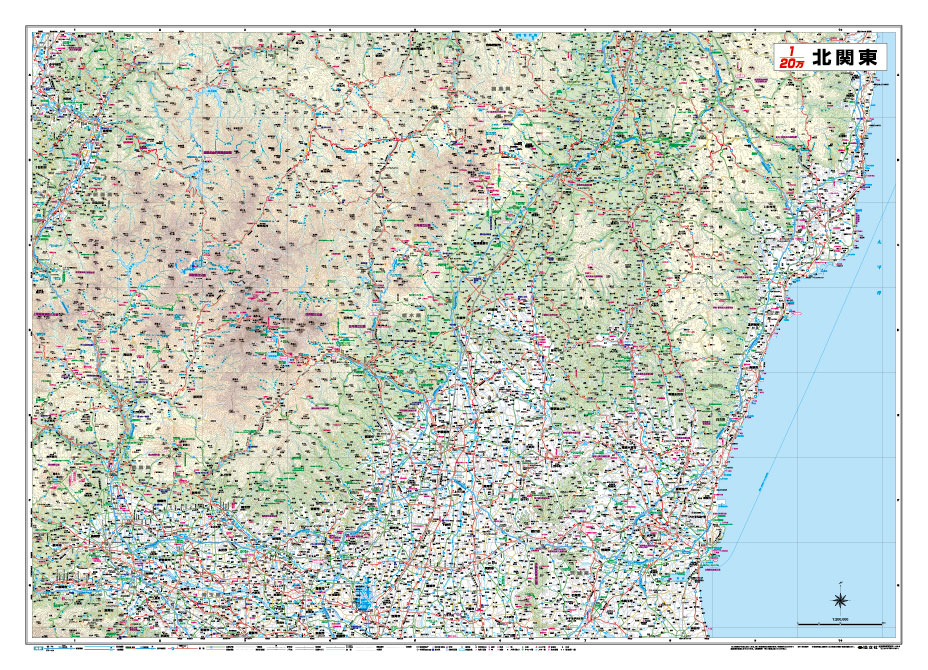 楽天市場 ２０万分の１ 北関東全図ポスター ２０１３年 地図の店