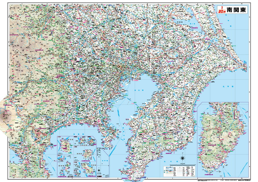 楽天市場 ２０万分の１ 南関東全図ポスター ２０２０年版 地図の店とうぶんしゃ 楽天市場店