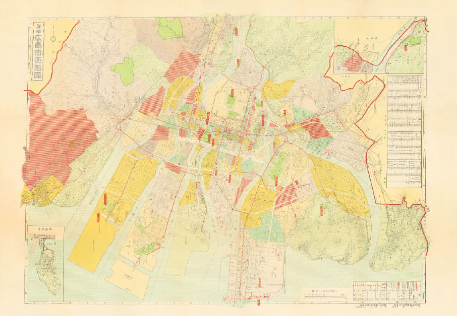 楽天市場 広島市街地図 昭和２７年発行復刻版 地図の店とうぶんしゃ 楽天市場店